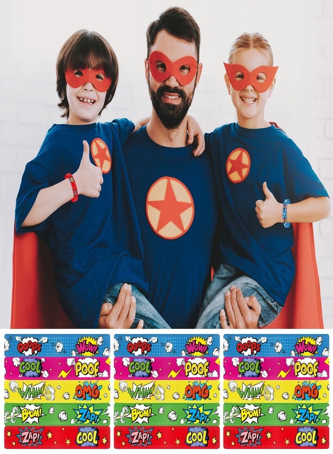 RoundFunny 30 Pcs Hero Party Favor Silicone Bracelets Piñata Fillers for Kids Classroom Prizes Carnival Goodie Bag Stuffers Goodie Rewards Hero Theme Birthday Party Supplies Decorations Gifts - Image 5
